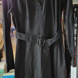 Calvin Klein Elegant Black Belted Dress